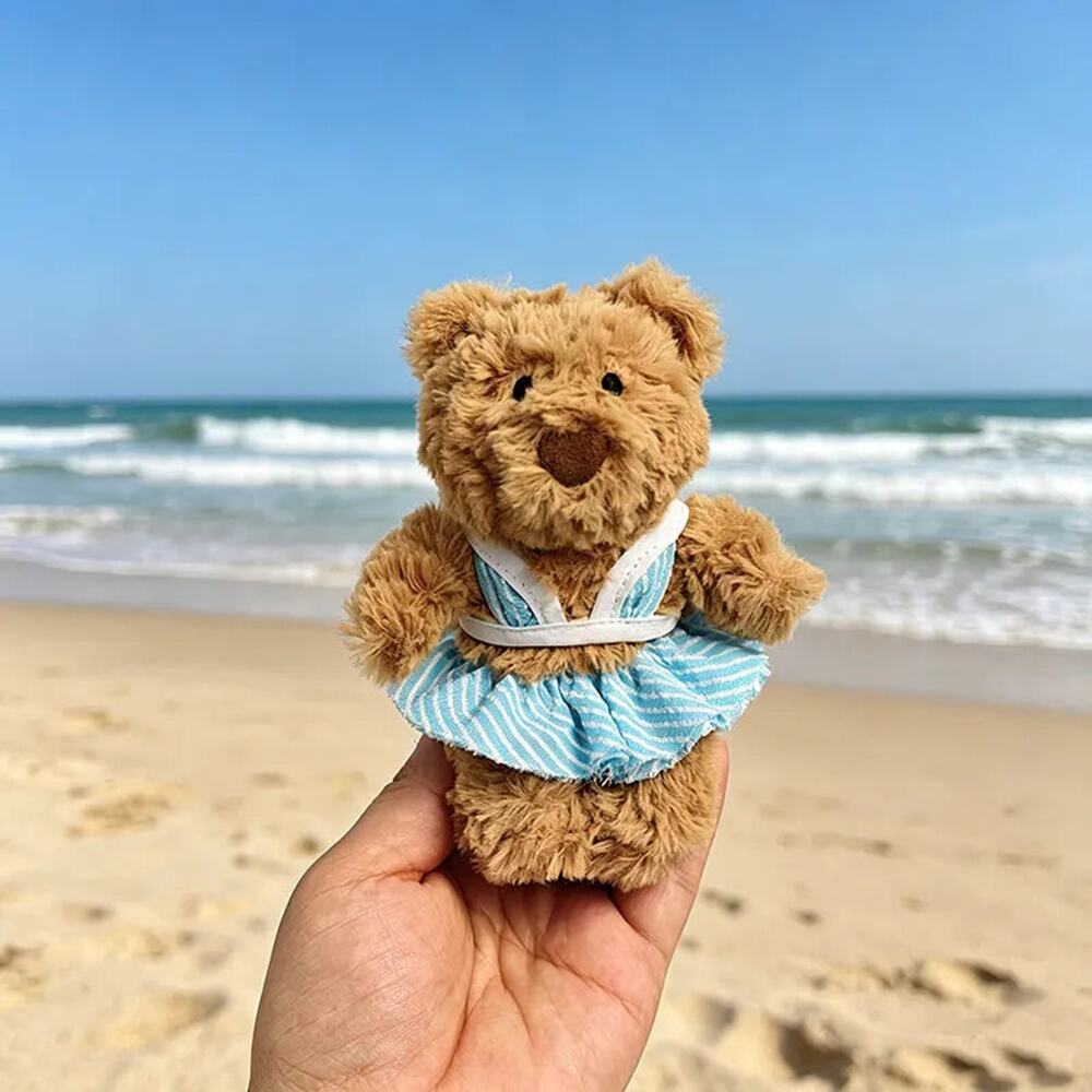 Blue Striped Bikini for Bartholomew Bear Plush – 4-Inch – Variant 1 [JC-AP-24]